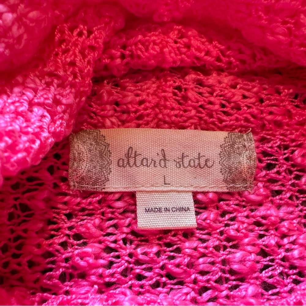 Altar'd State Vibrant Pink Knit Sweater